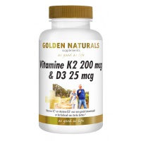 Golden Naturals / Vitamine K2 200 mcg & D3 25 mcg