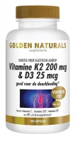 Golden Naturals / Vitamine K2 200 mcg & D3 25 mcg